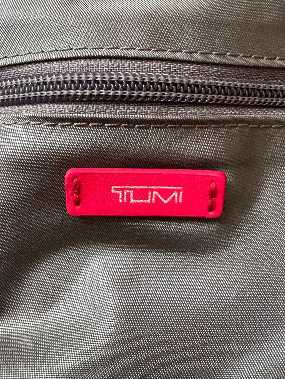 Tumi Nylon Pink/gray Packable Book Bag Backpack Carryon Lightweight Pockets